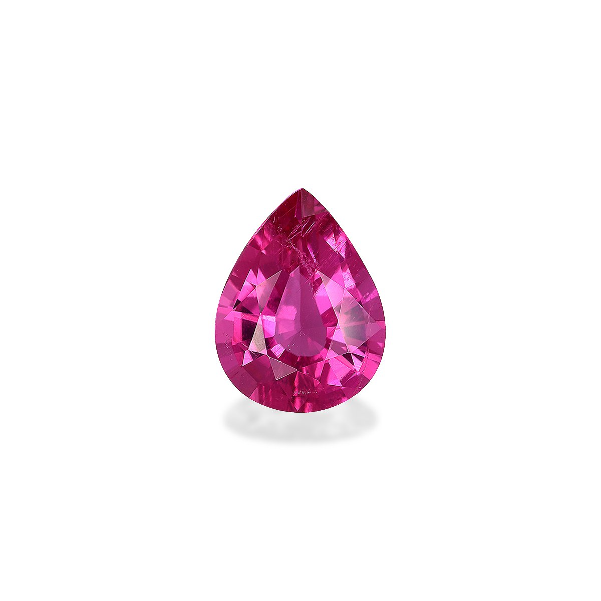 Vivid pink rubellite tourmaline, 2.74ct pear cut — main view