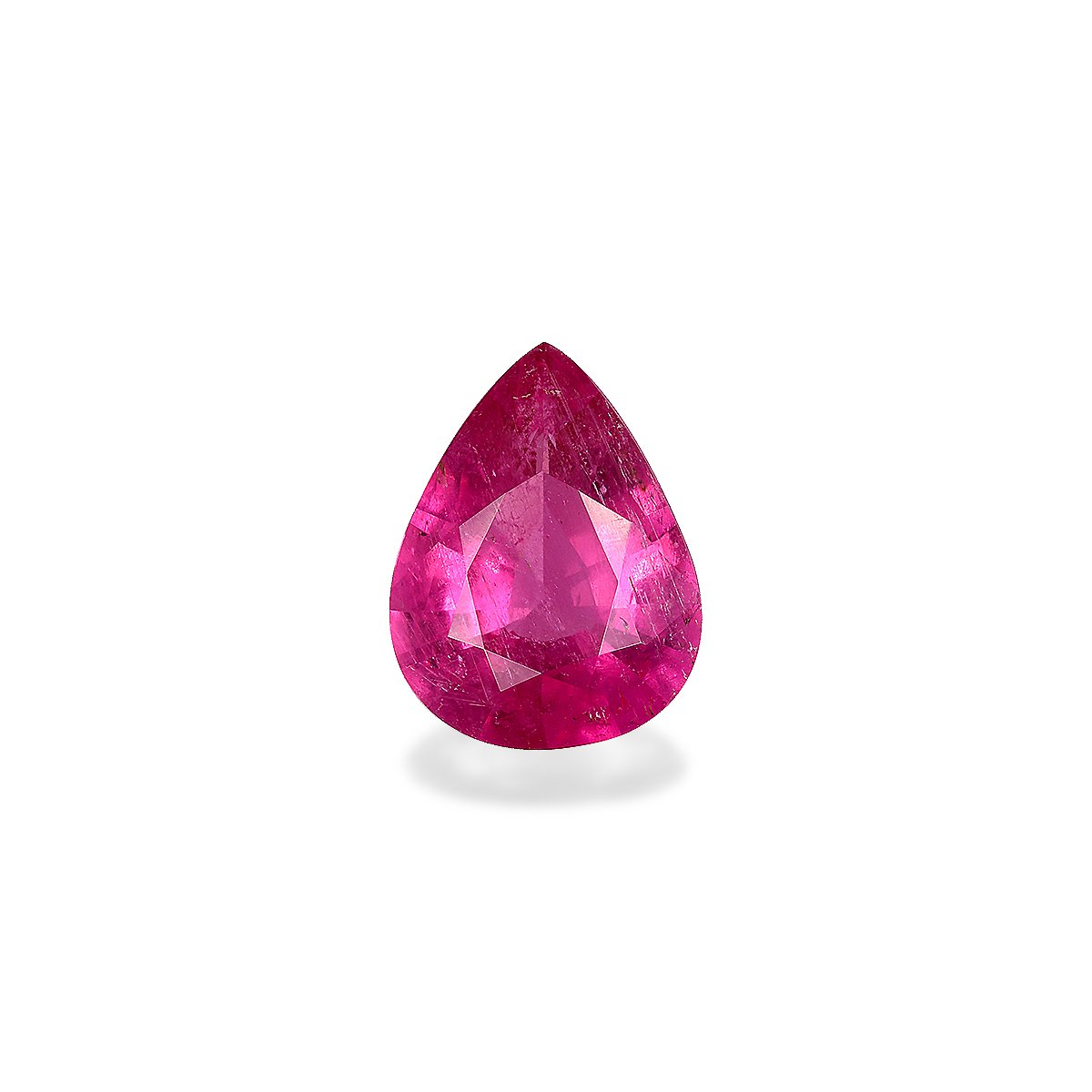 Vivid pink rubellite tourmaline, 2.27ct pear cut — main view