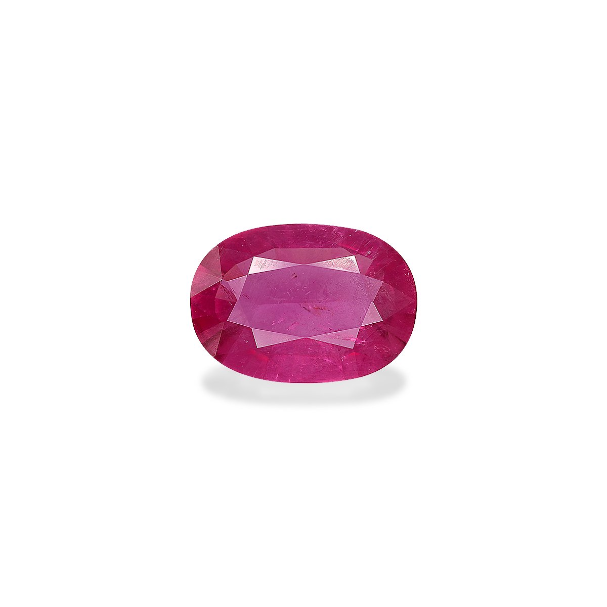 Vivid pink rubellite tourmaline, 3ct oval cut — main view