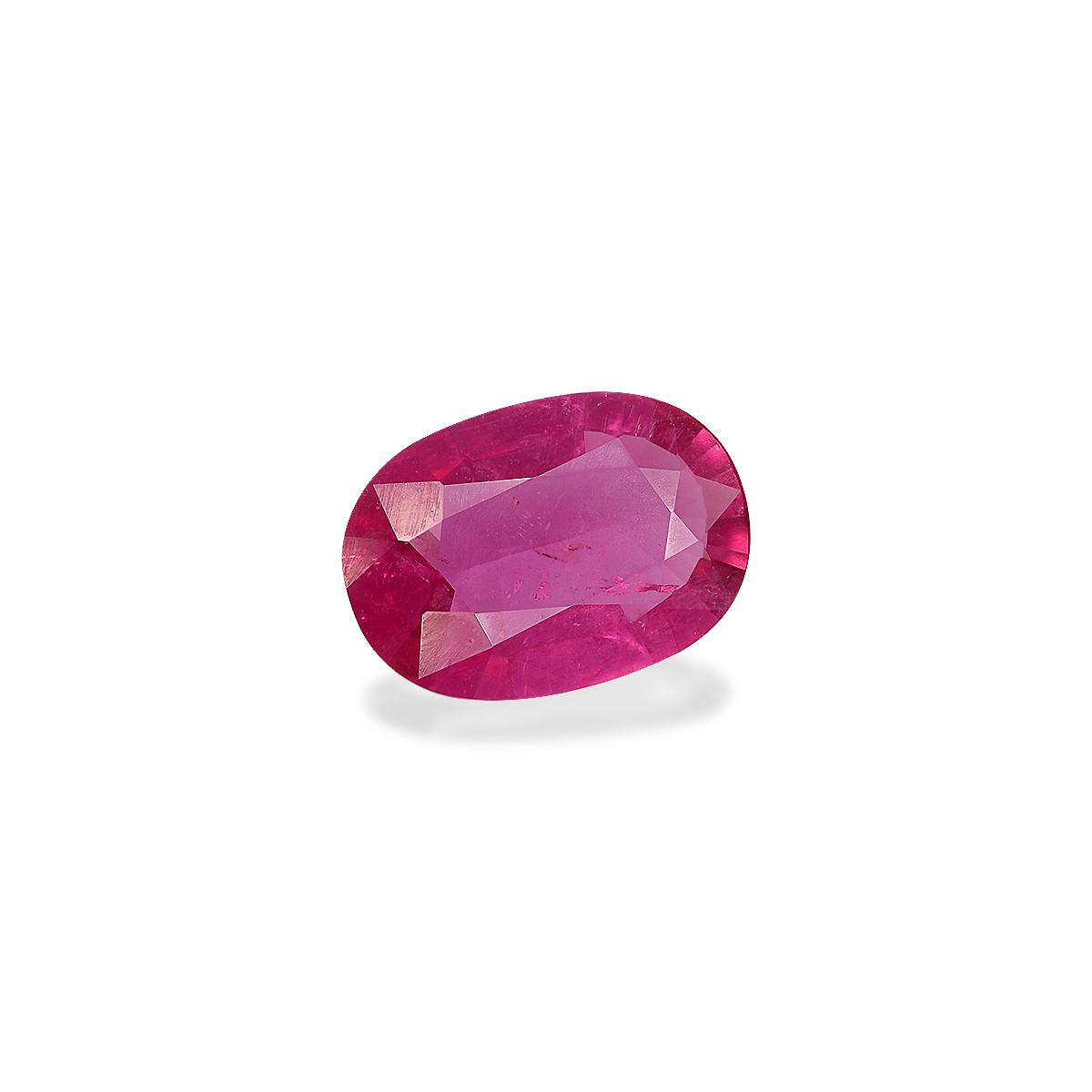 Vivid pink rubellite tourmaline, 3ct oval cut — view 3