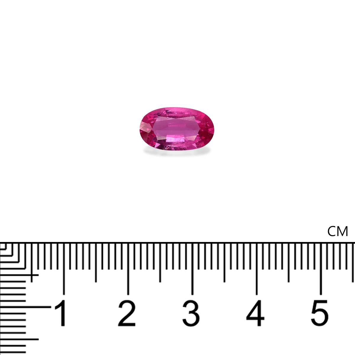fuscia pink rubellite tourmaline, 2.14ct oval cut — view 4