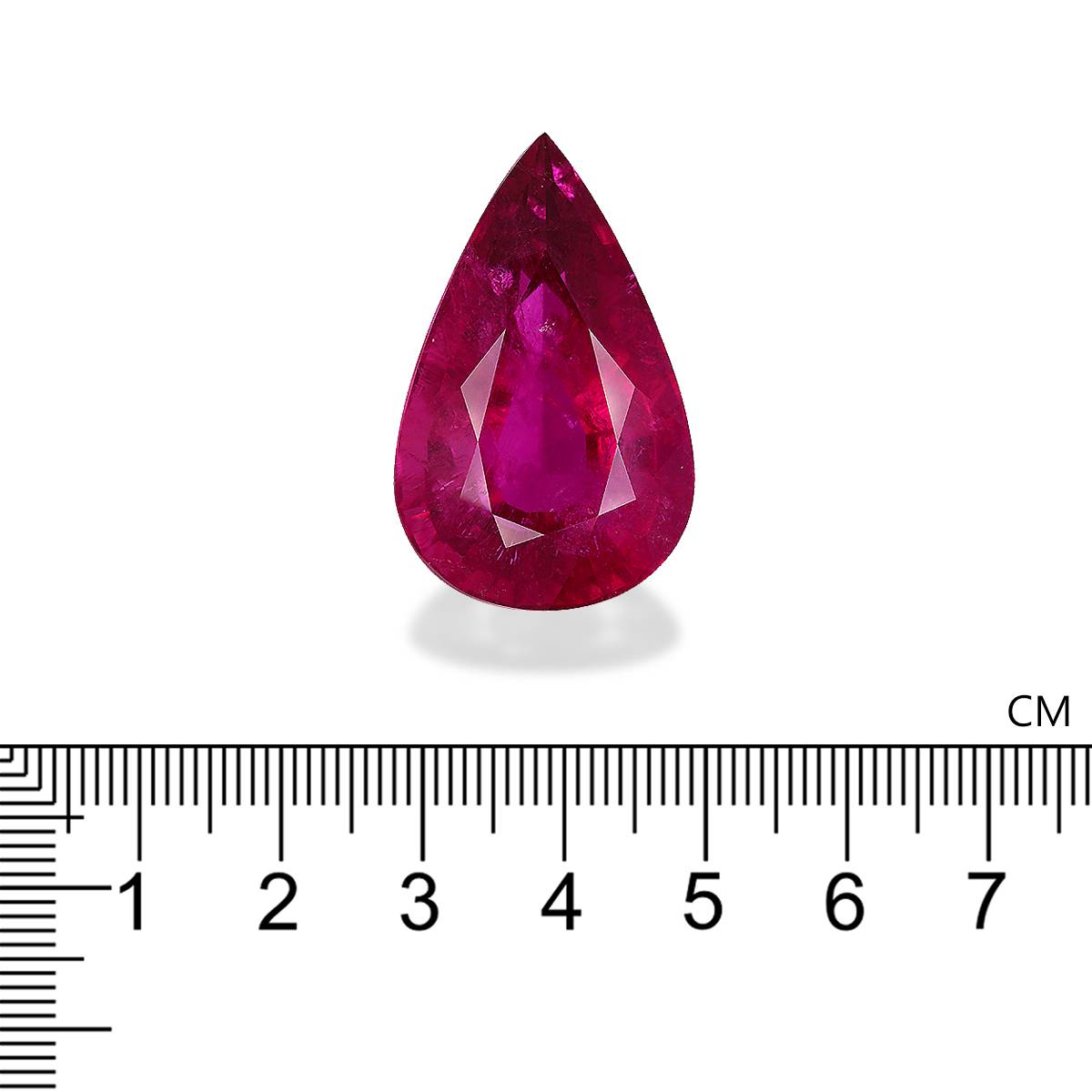 Vivid pink rubellite tourmaline, 66.18ct pear cut — view 4