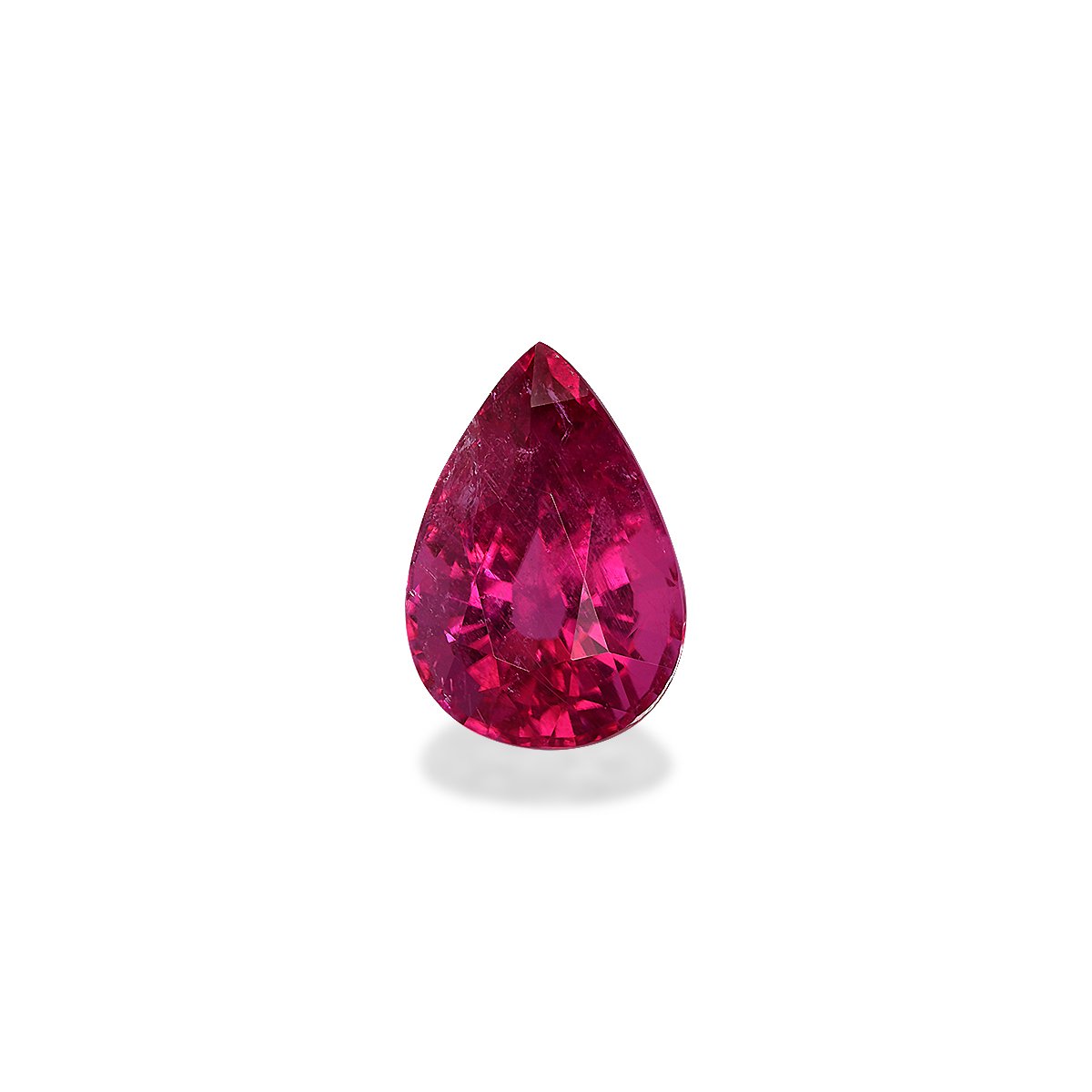 Vivid pink rubellite tourmaline, 3.93ct pear cut — main view