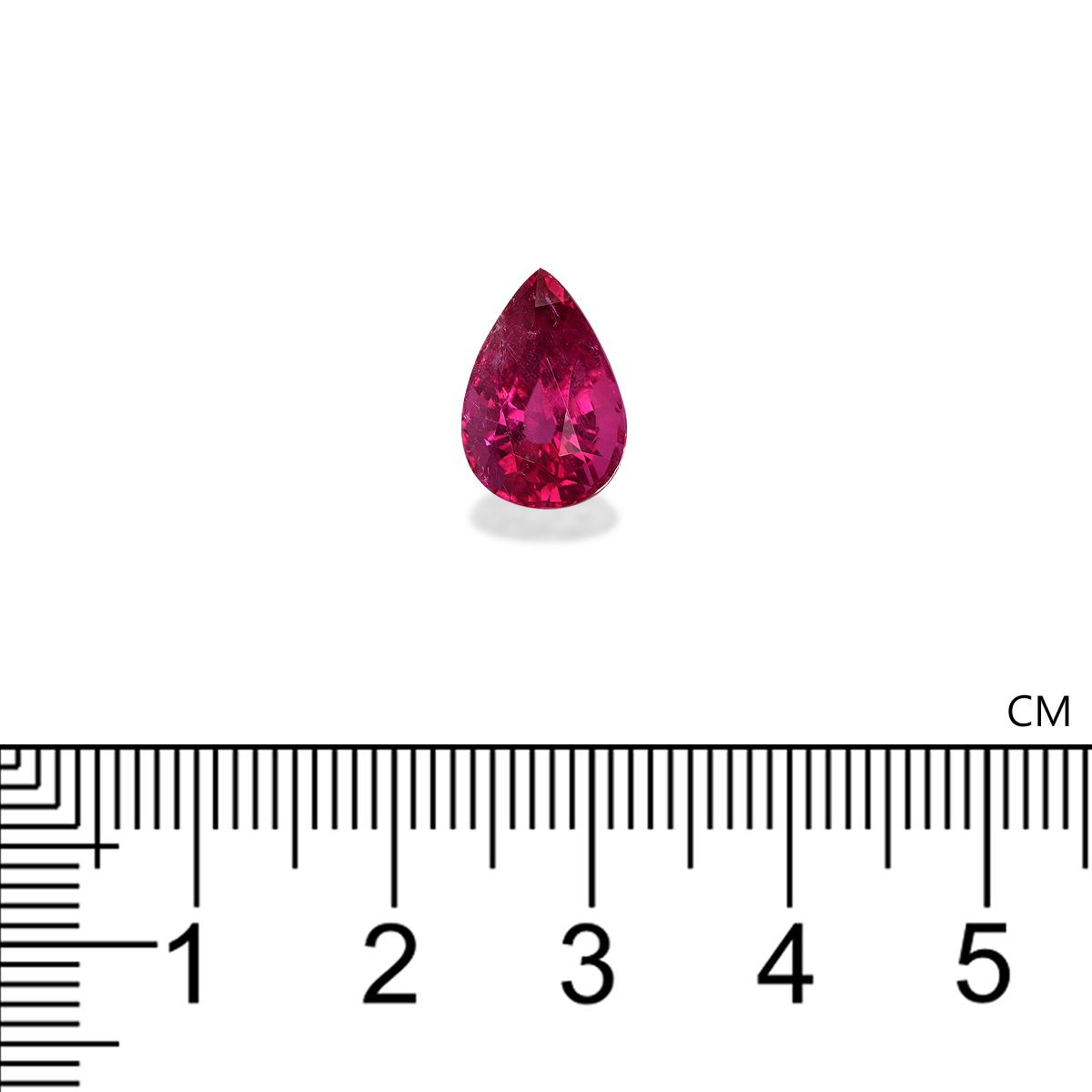 Vivid pink rubellite tourmaline, 3.93ct pear cut — view 4