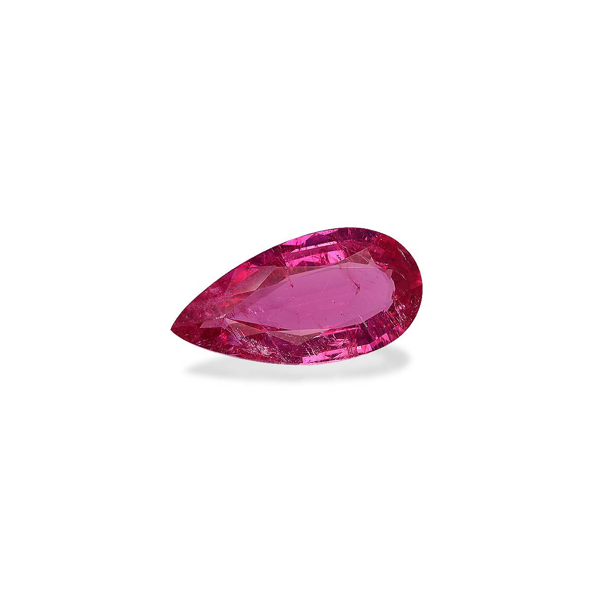 Vivid pink rubellite tourmaline, 7.5ct pear cut — view 3