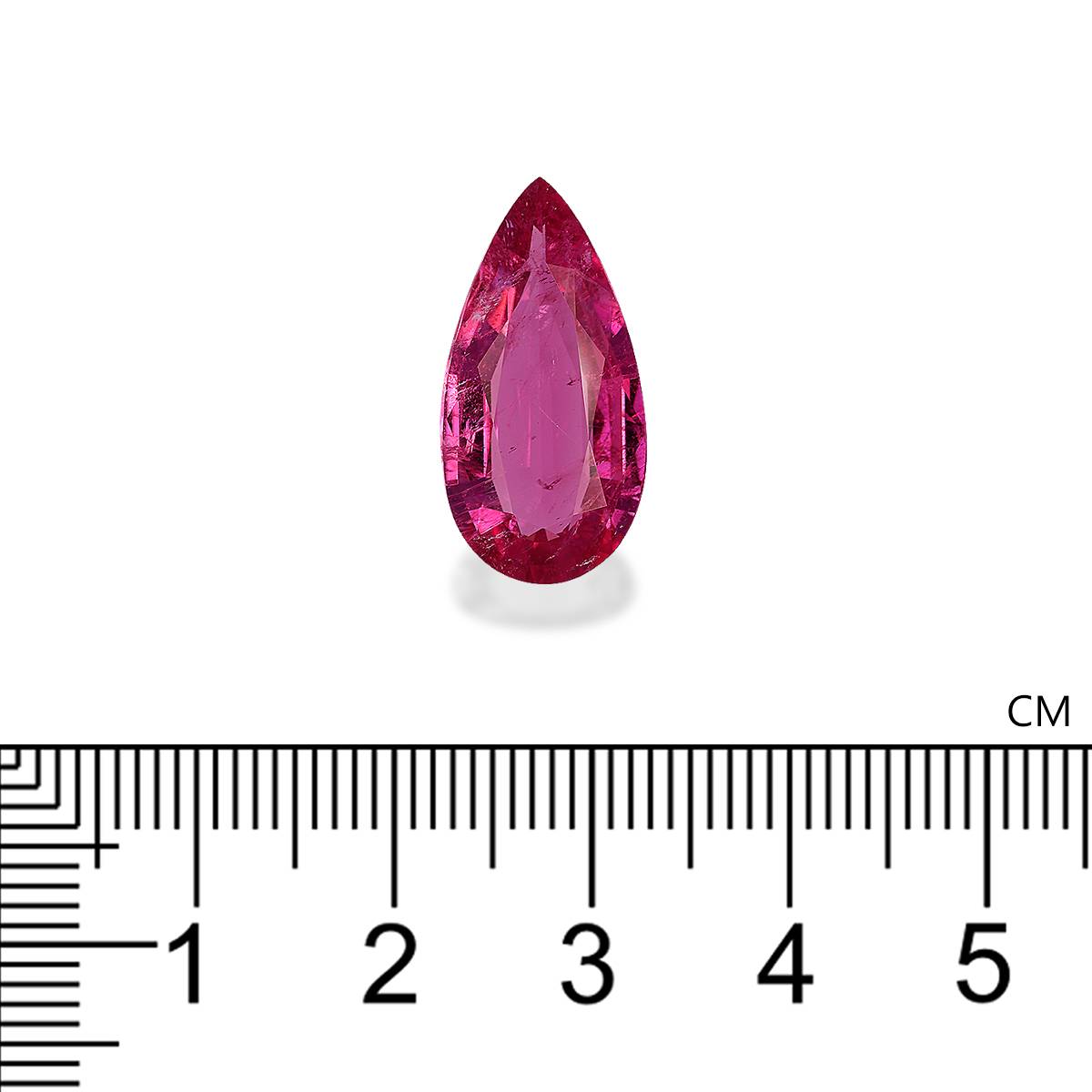 Vivid pink rubellite tourmaline, 7.5ct pear cut — view 4
