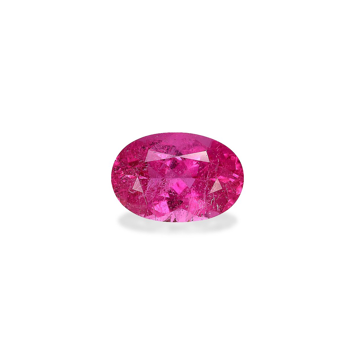 Vivid pink rubellite tourmaline, 2.48ct oval cut — main view