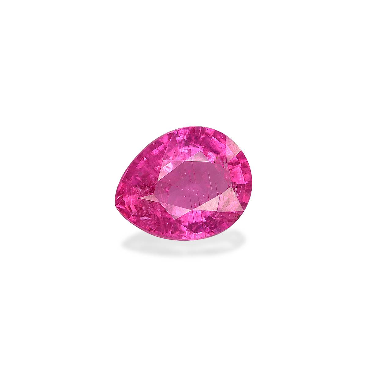 fuscia pink rubellite tourmaline, 1.83ct pear cut — view 3