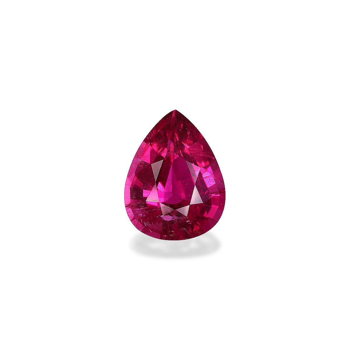Vivid pink rubellite tourmaline, 5.67ct pear cut — main view