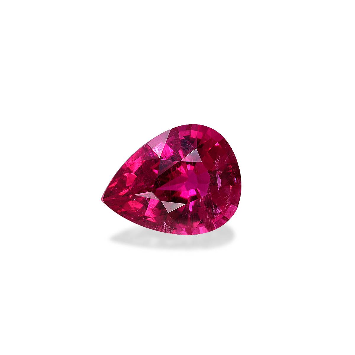 Vivid pink rubellite tourmaline, 5.67ct pear cut — view 3