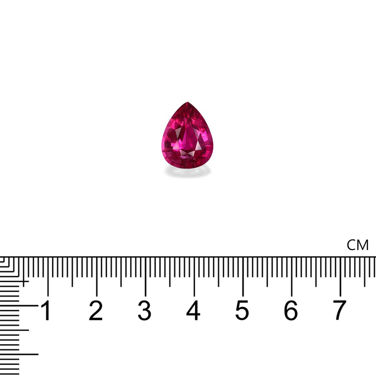 Vivid pink rubellite tourmaline, 5.67ct pear cut — view 4