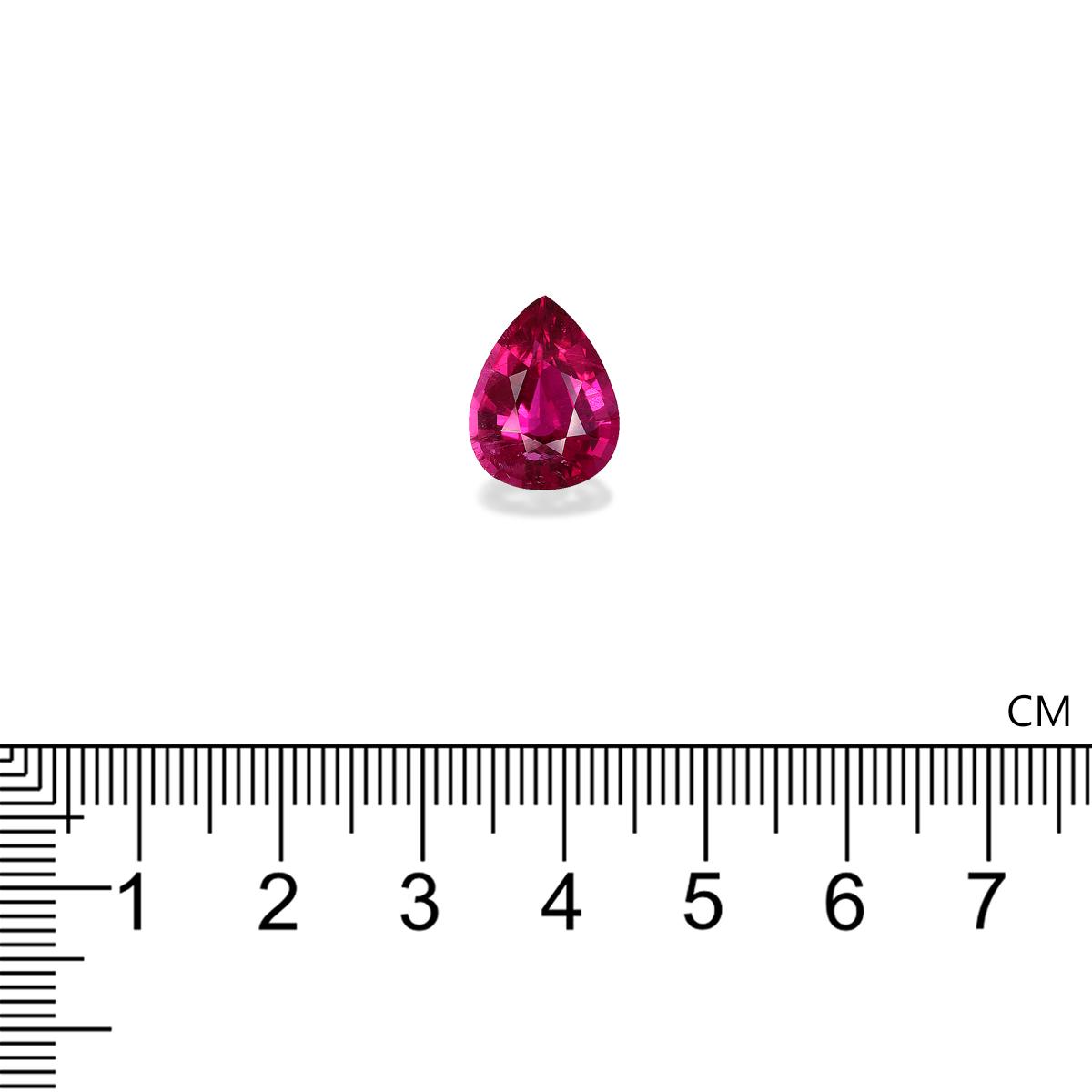 Vivid pink rubellite tourmaline, 5.67ct pear cut — view 4