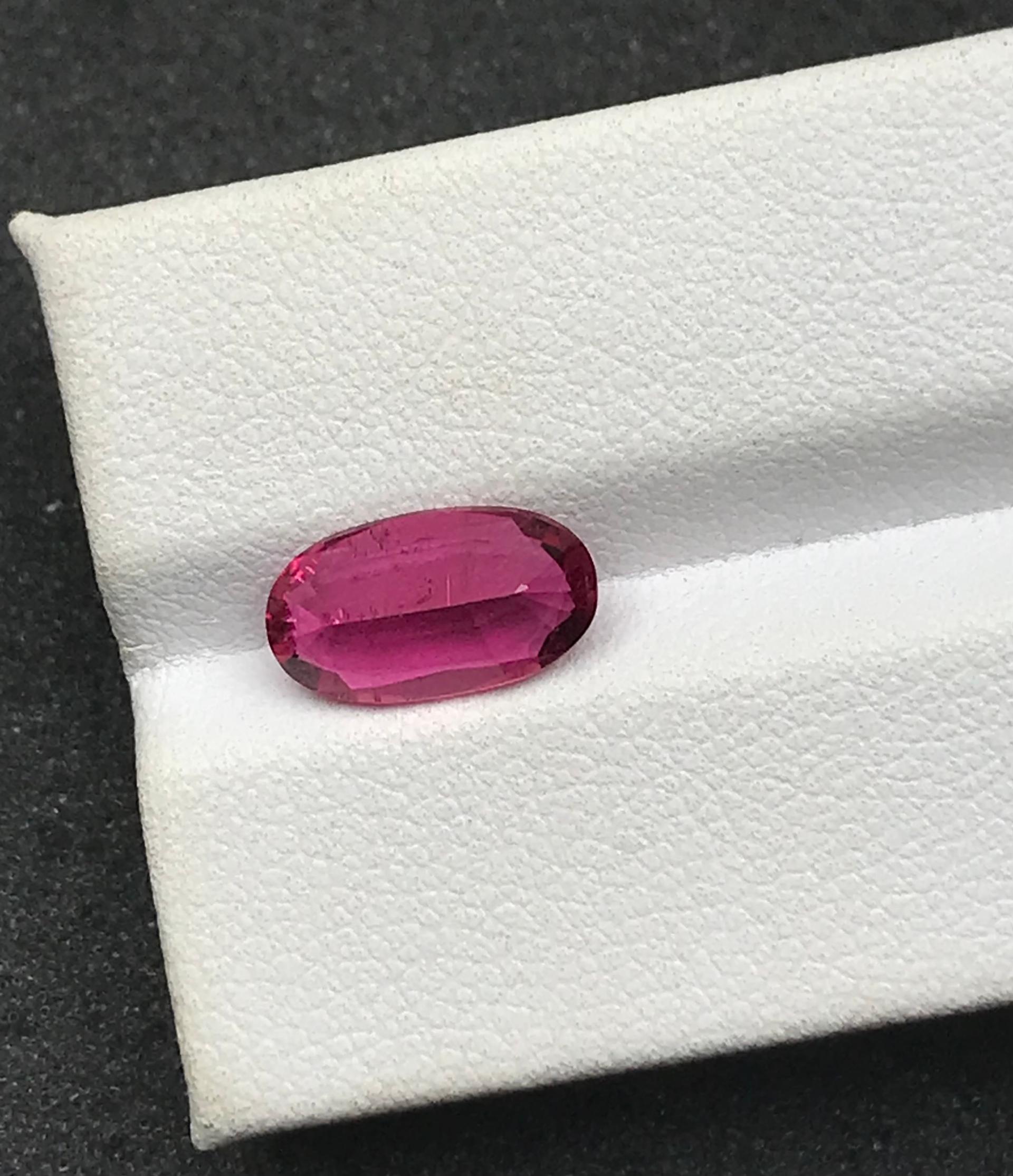 pink rubellite tourmaline, 2.05ct oval cut — view 5