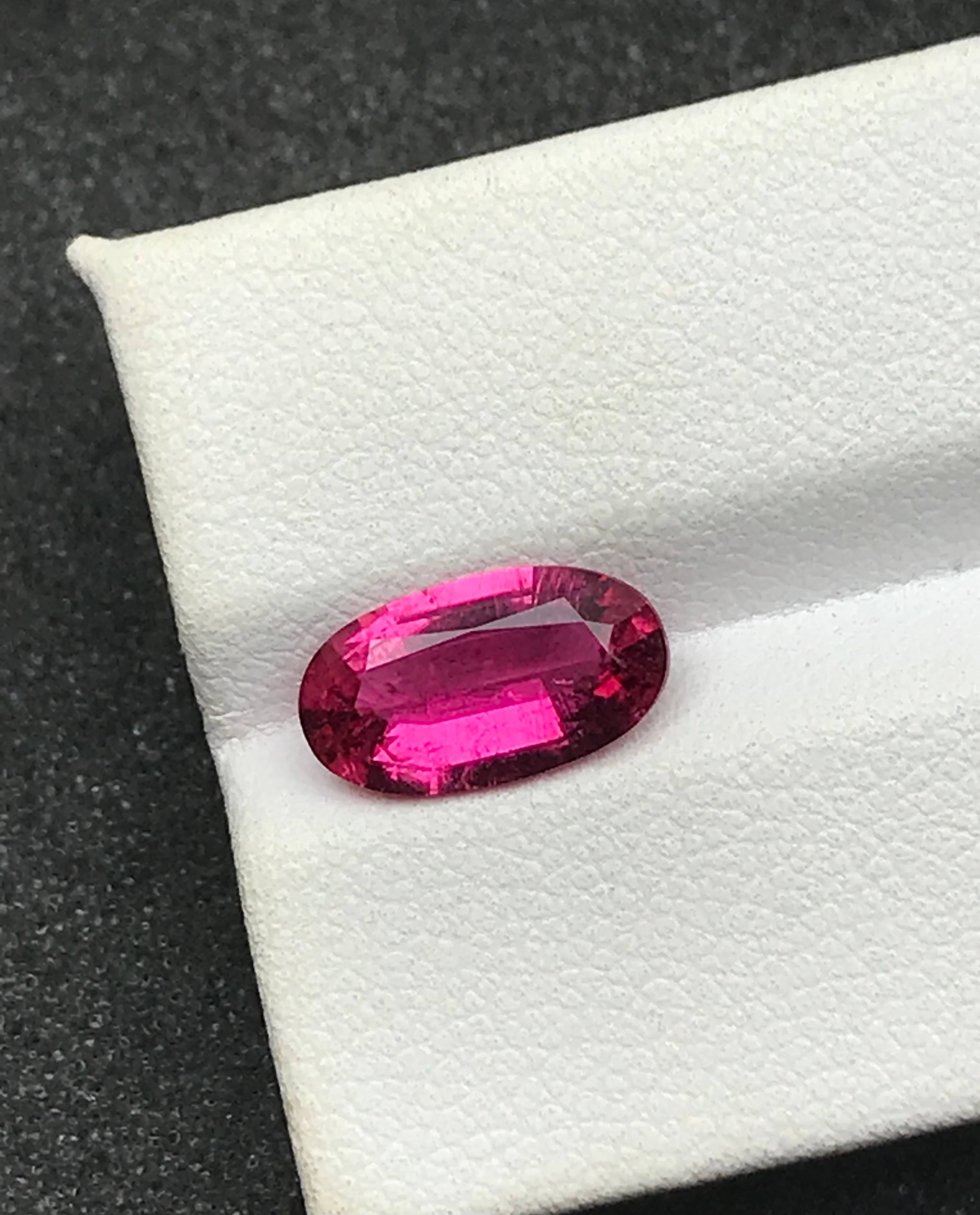 pink rubellite tourmaline, 2.05ct oval cut — view 6
