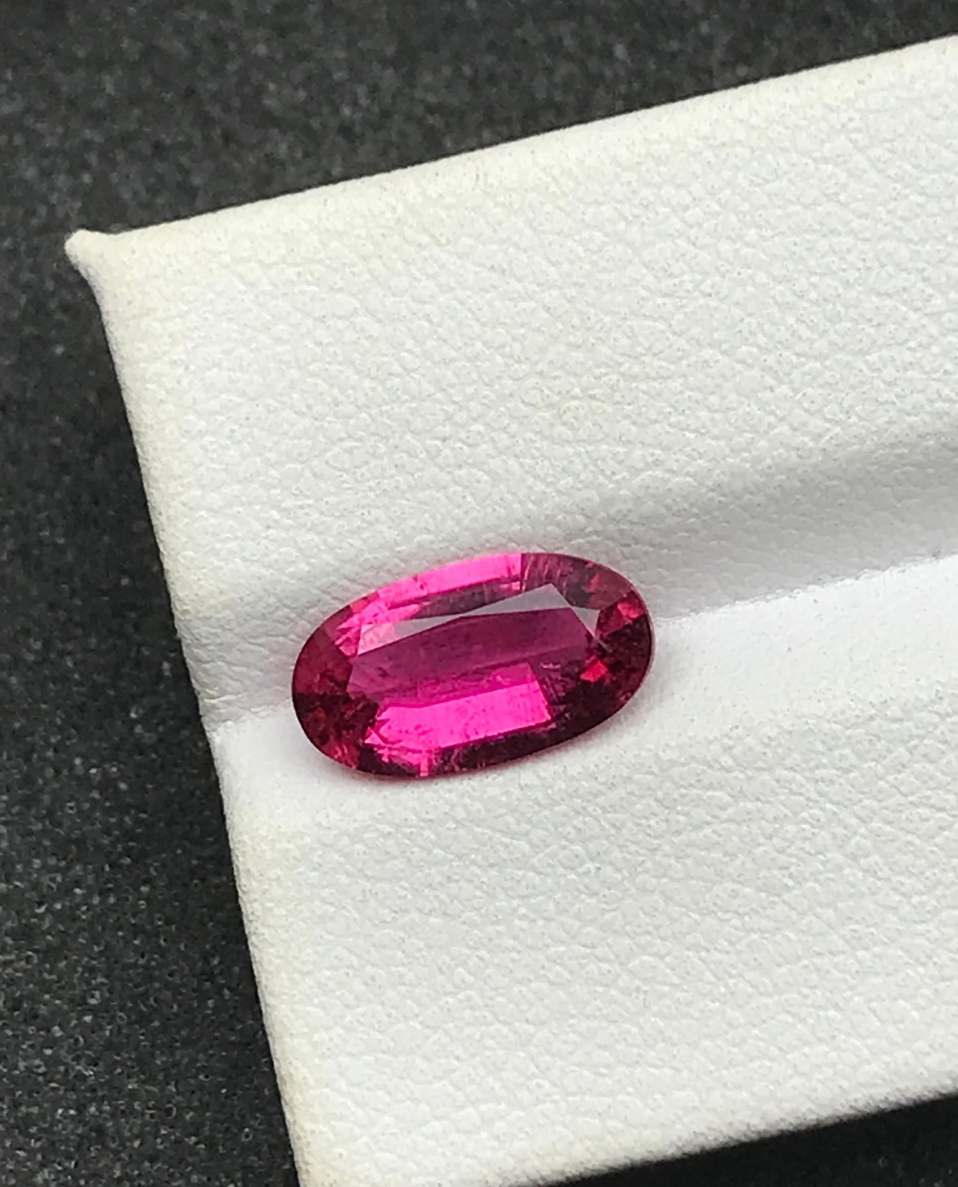 pink rubellite tourmaline, 2.05ct oval cut — view 6
