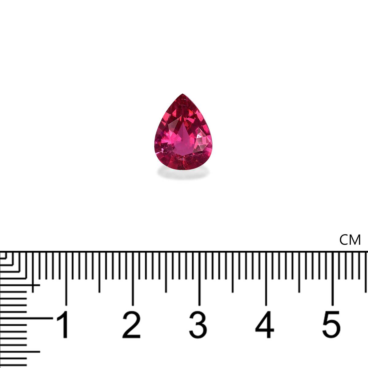 pink rubellite tourmaline, 2.76ct pear cut — view 4