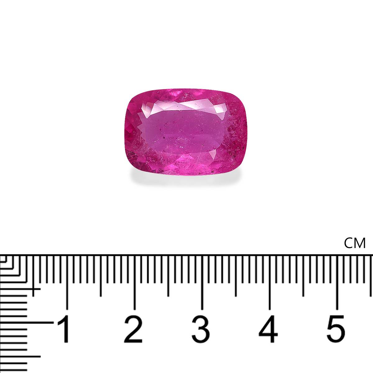 Vivid pink rubellite tourmaline, 10.85ct cushion cut — view 4