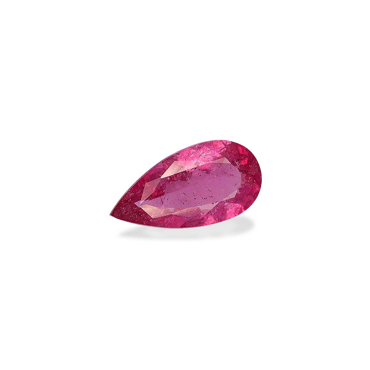 fuscia pink rubellite tourmaline, 4.21ct pear cut — view 3