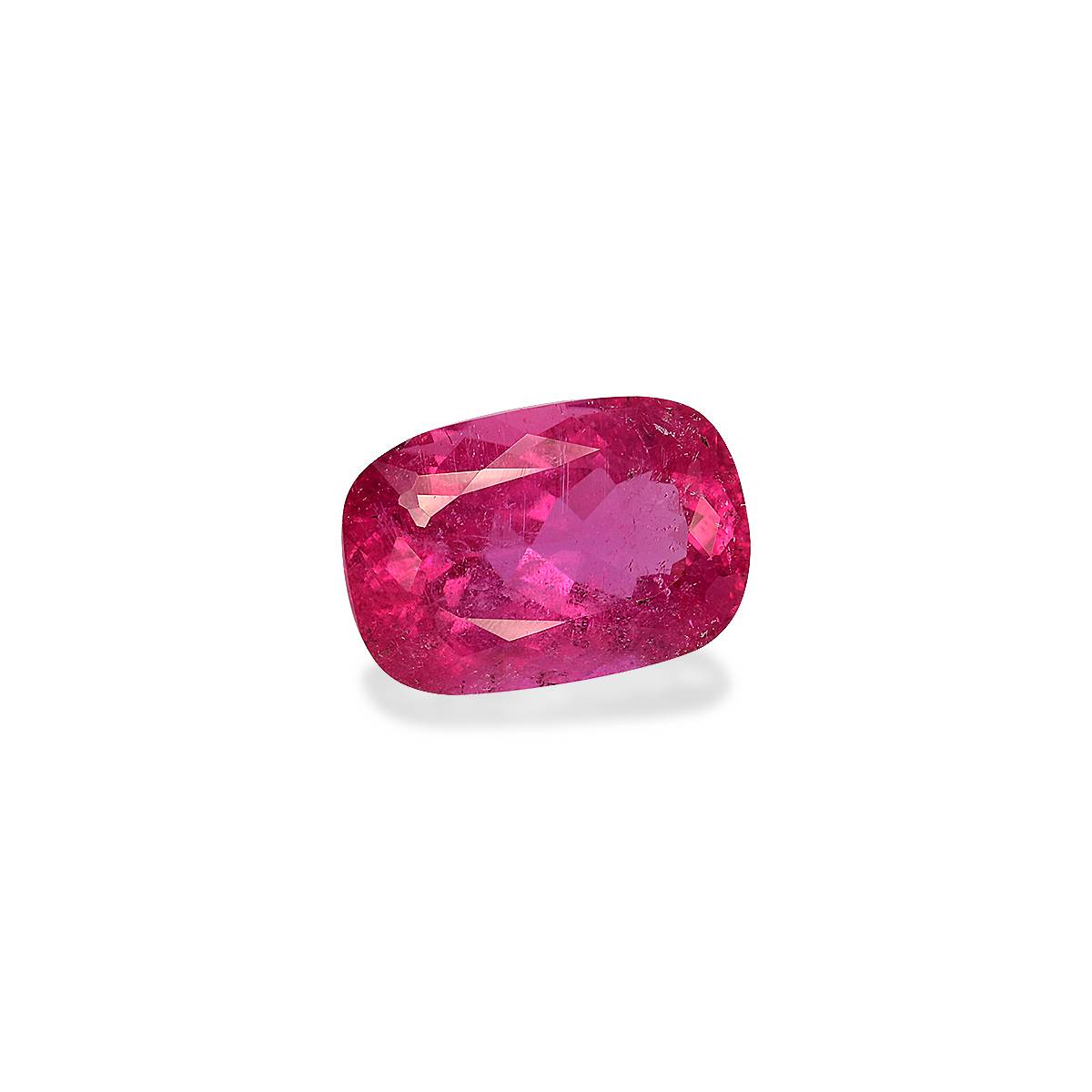 fuscia pink rubellite tourmaline, 5.12ct cushion cut — view 3
