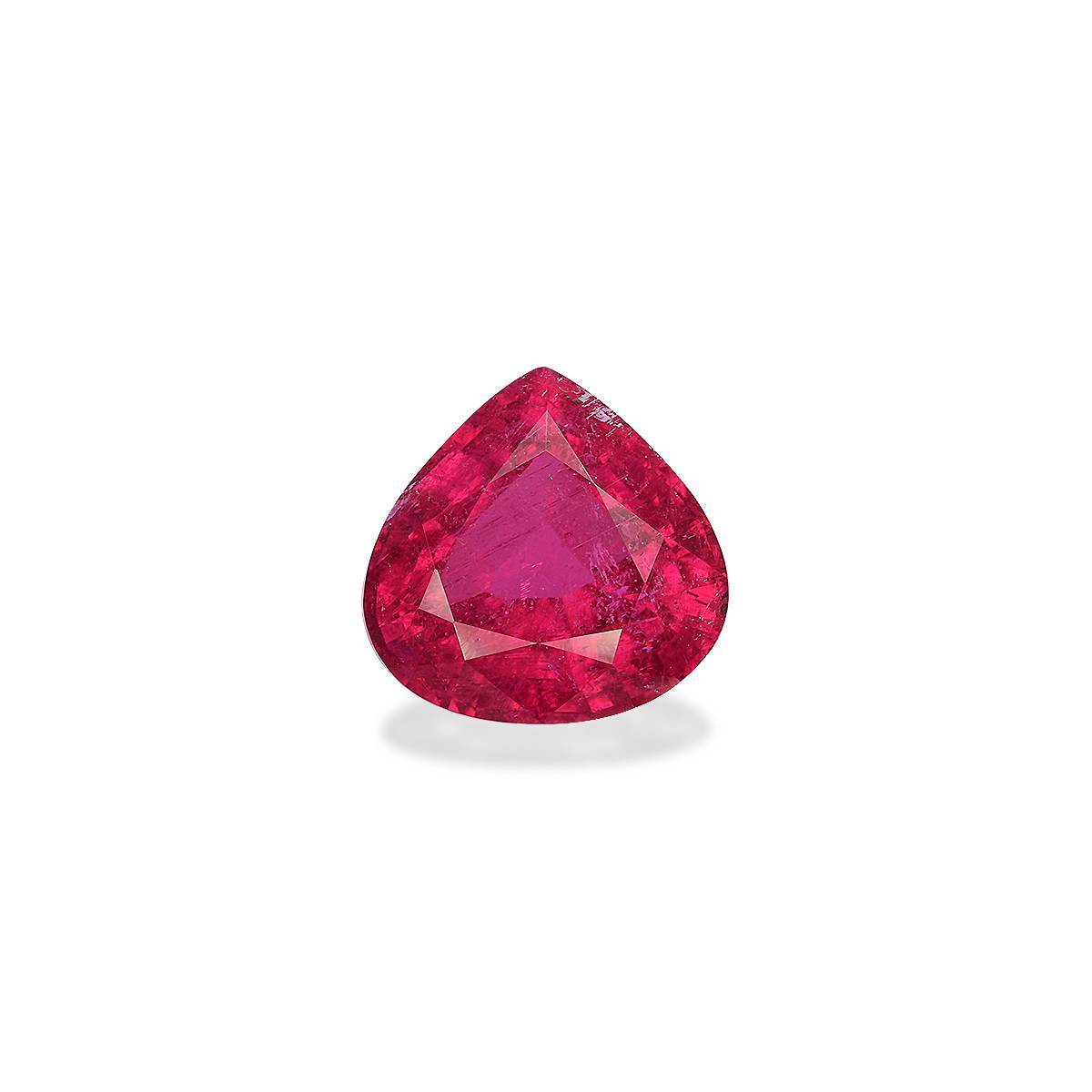 Vivid pink rubellite tourmaline, 7.03ct pear cut — main view