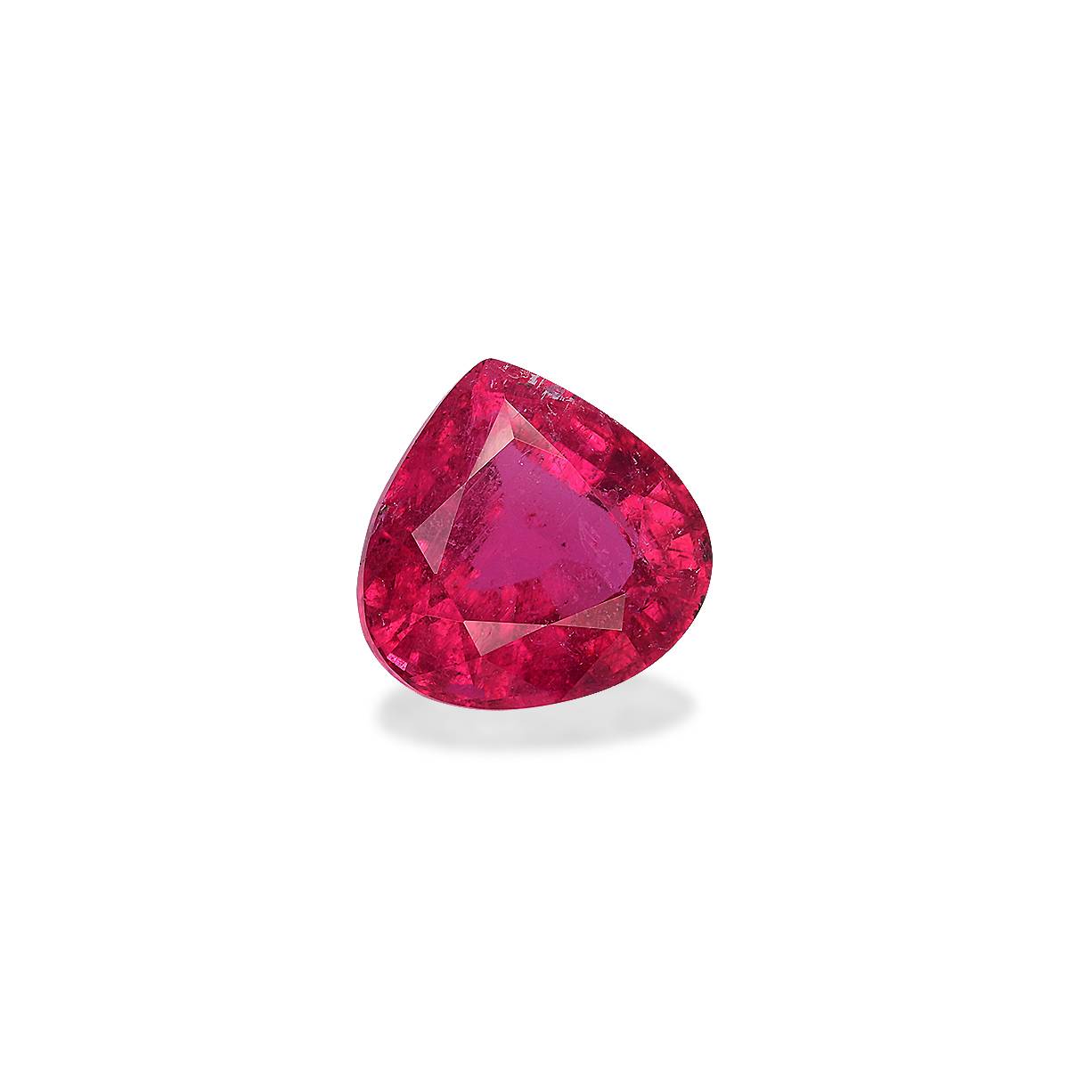 Vivid pink rubellite tourmaline, 7.03ct pear cut — view 3