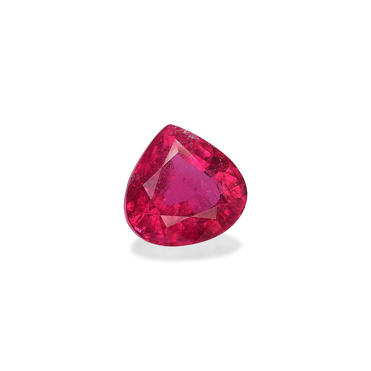Vivid pink rubellite tourmaline, 7.03ct pear cut — view 3
