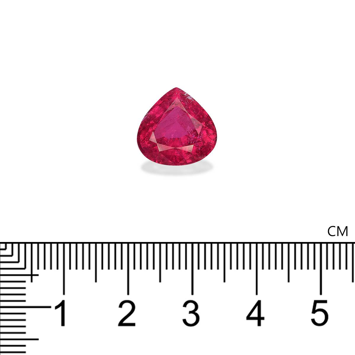 Vivid pink rubellite tourmaline, 7.03ct pear cut — view 4