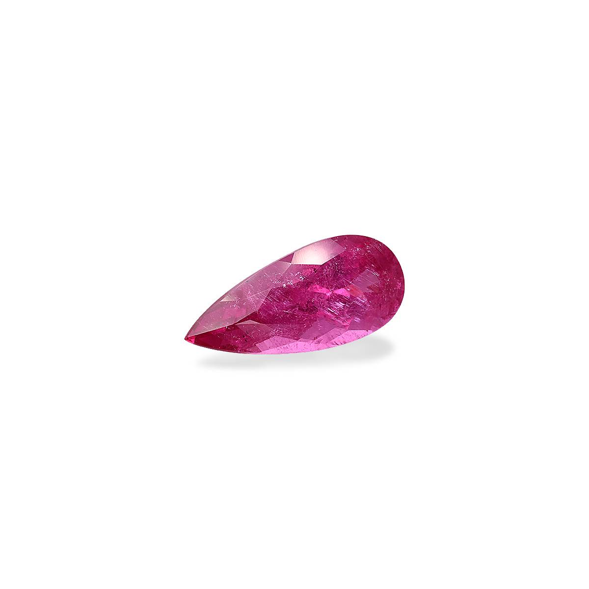 fuscia pink rubellite tourmaline, 6.45ct pear cut — view 3