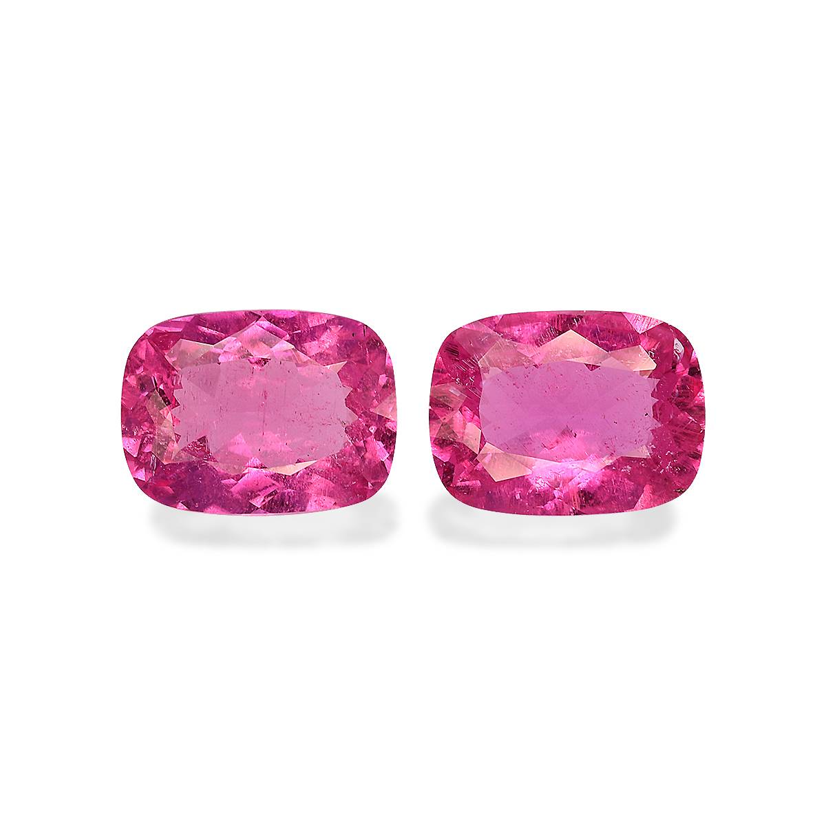 fuscia pink rubellite tourmaline, 7.34ct cushion cut — main view