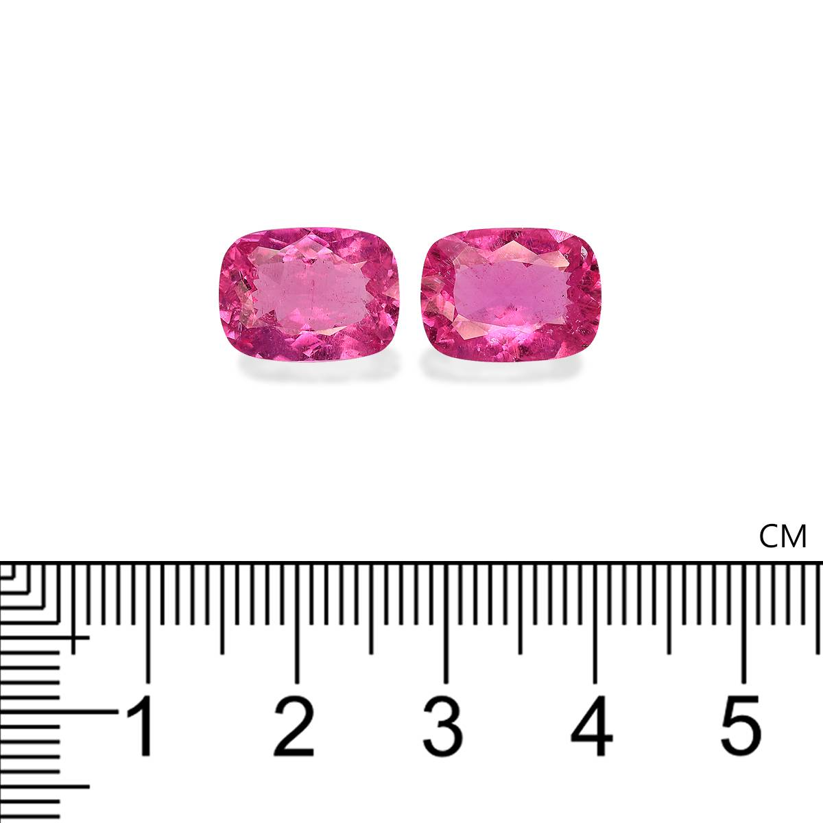 fuscia pink rubellite tourmaline, 7.34ct cushion cut — view 4