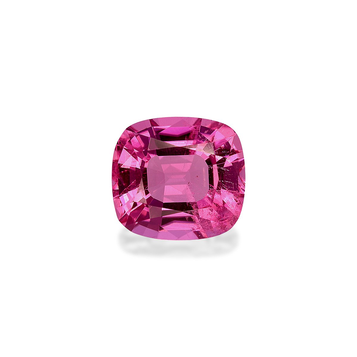 fuscia pink rubellite tourmaline, 2.1ct cushion cut — main view