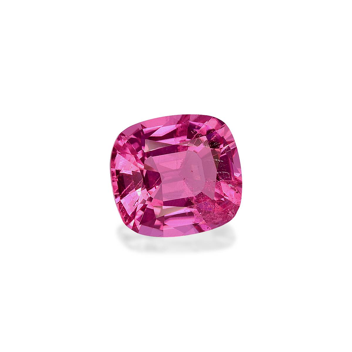 fuscia pink rubellite tourmaline, 2.1ct cushion cut — view 3
