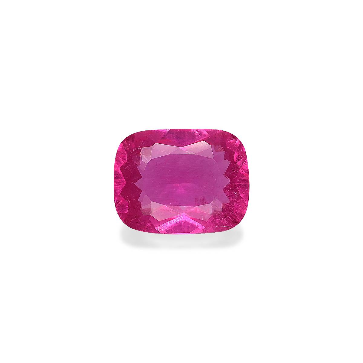 Vivid pink rubellite tourmaline, 1.77ct cushion cut — main view