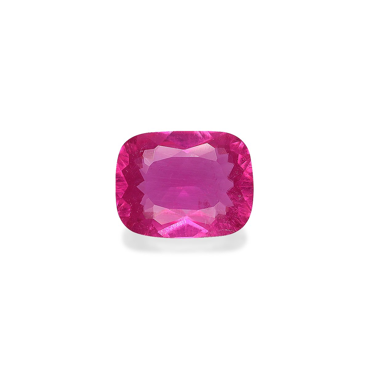 Vivid pink rubellite tourmaline, 1.77ct cushion cut — main view