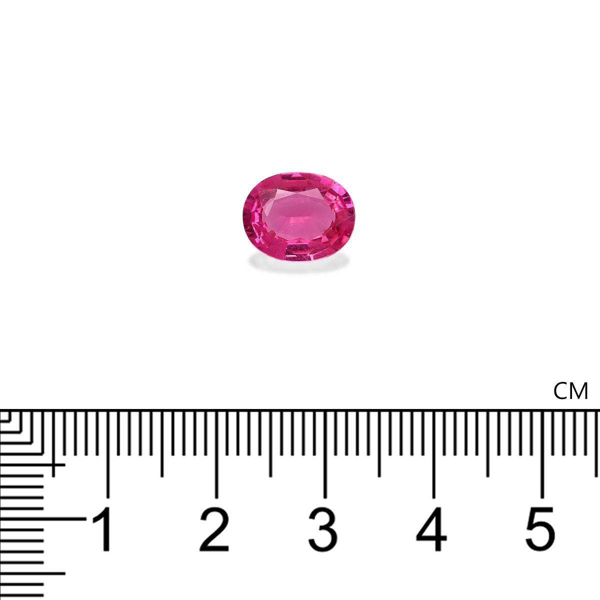 fuscia pink rubellite tourmaline, 2.35ct oval cut — view 4
