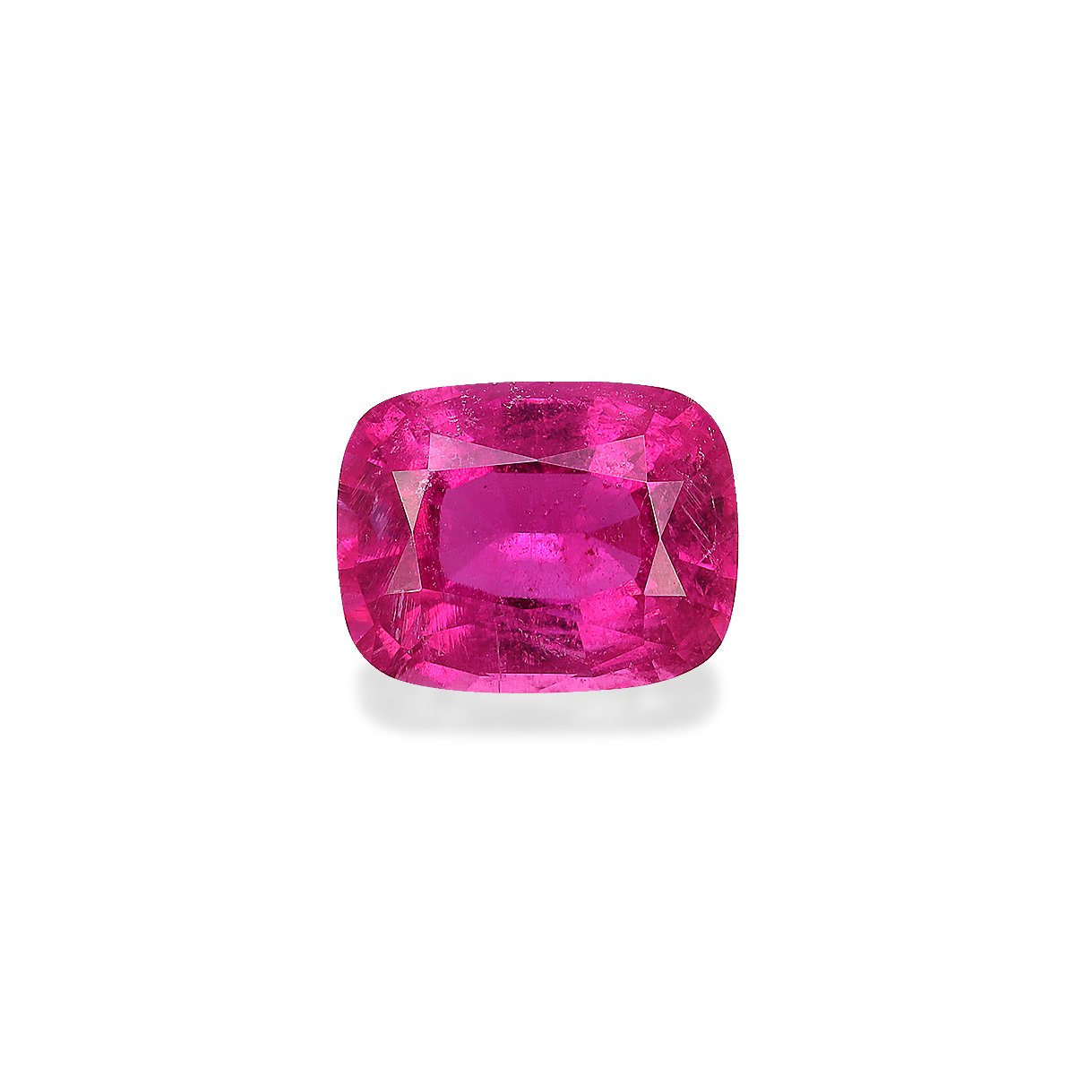 Vivid pink rubellite tourmaline, 2.41ct cushion cut — main view