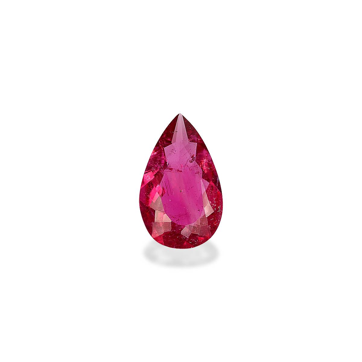 Vivid pink rubellite tourmaline, 1.68ct pear cut — main view