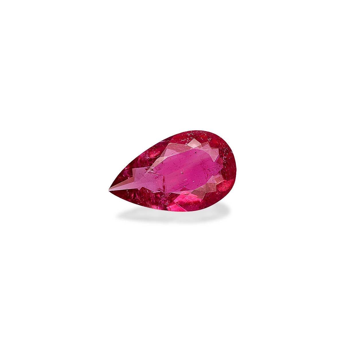 Vivid pink rubellite tourmaline, 1.68ct pear cut — view 3