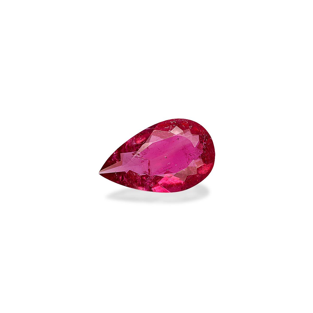 Vivid pink rubellite tourmaline, 1.68ct pear cut — view 3