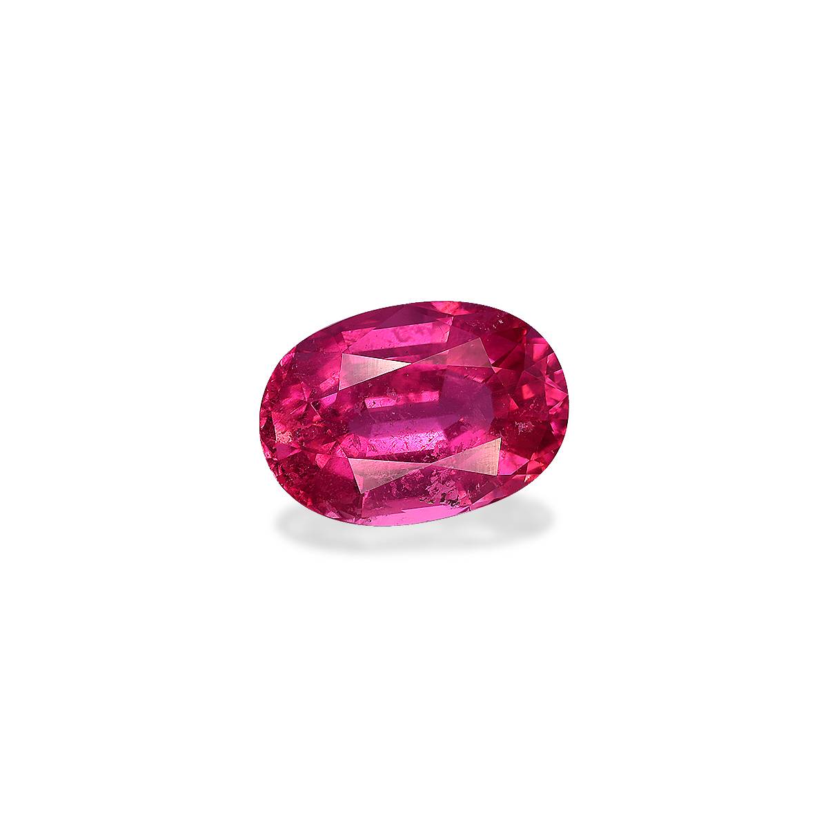 Vivid pink rubellite tourmaline, 3.54ct oval cut — view 3