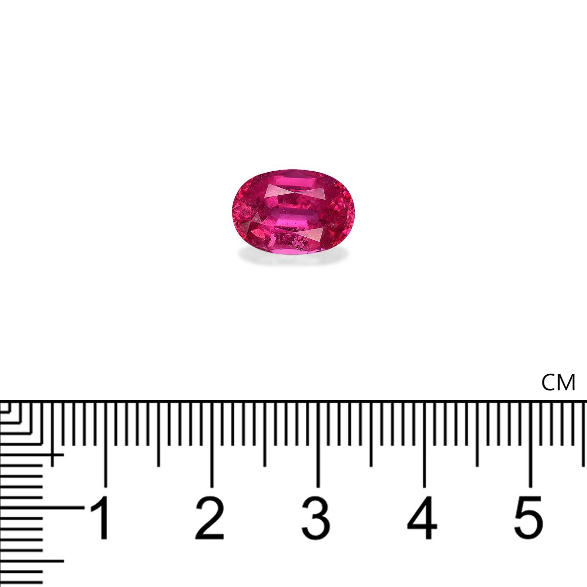 Vivid pink rubellite tourmaline, 3.54ct oval cut — view 4