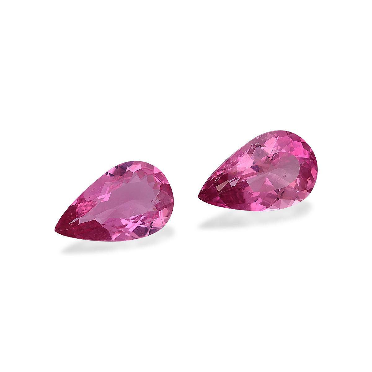 bubblegum pink rubellite tourmaline, 3.86ct pear cut — view 3