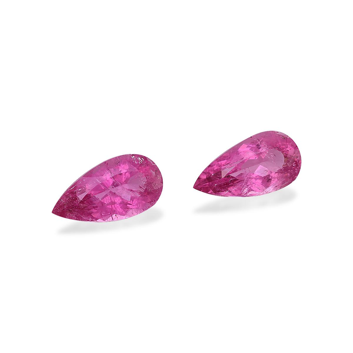 fuscia pink rubellite tourmaline, 4.5ct pear cut — view 3