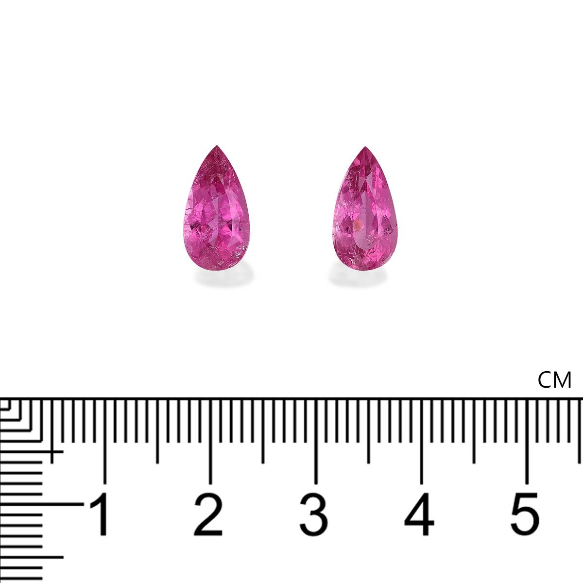 fuscia pink rubellite tourmaline, 4.5ct pear cut — view 4