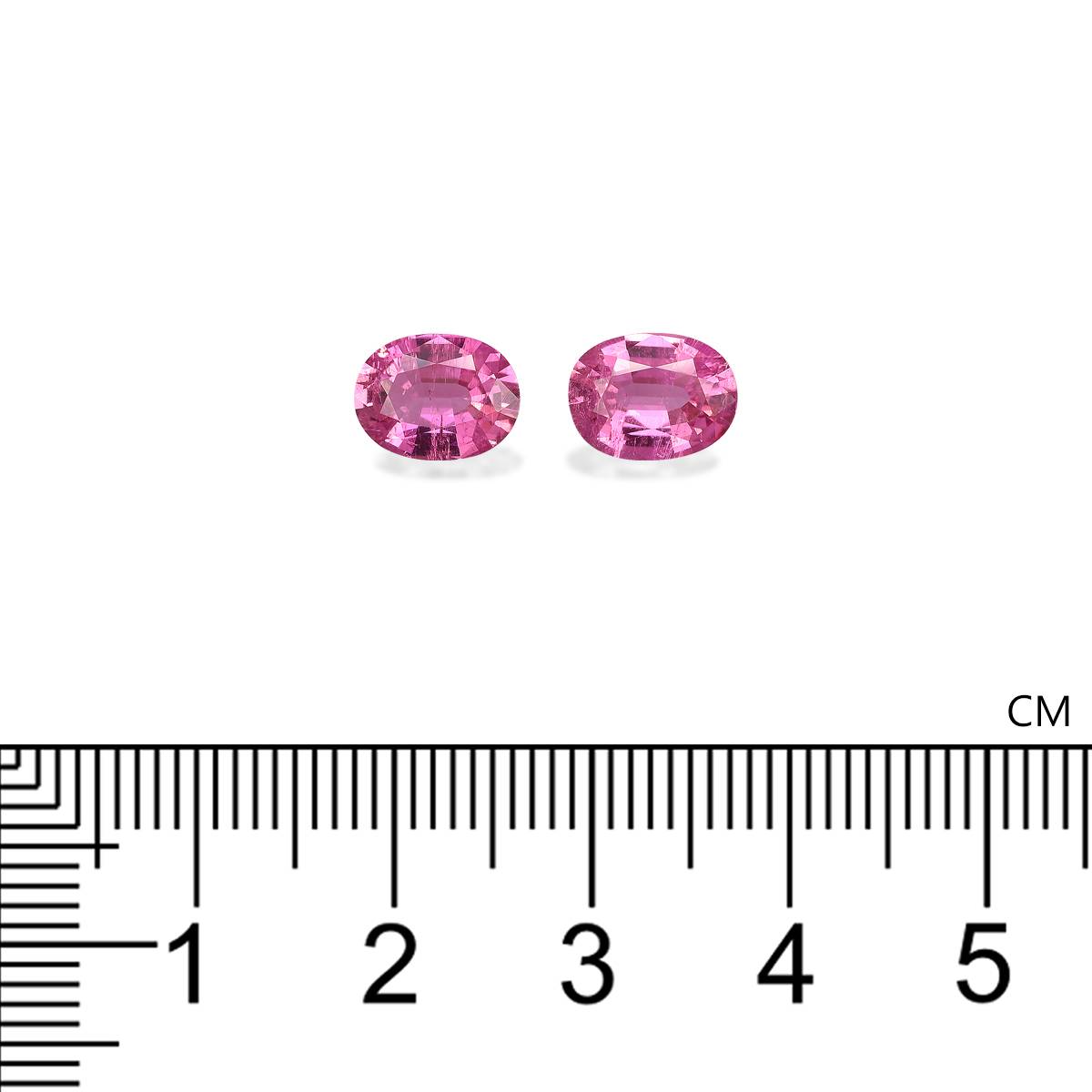 fuscia pink rubellite tourmaline, 2.61ct oval cut — view 4