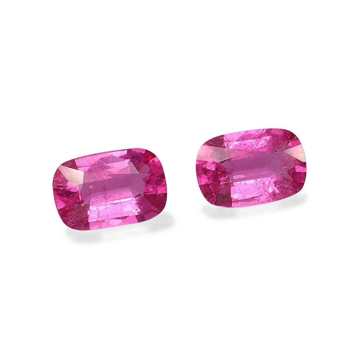 fuscia pink rubellite tourmaline, 2.71ct cushion cut — view 3
