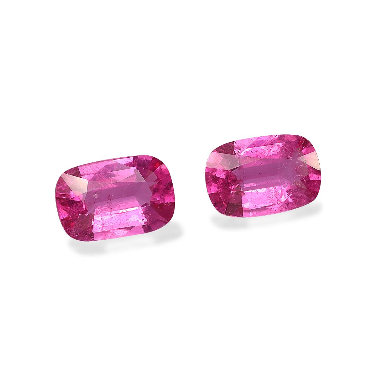 fuscia pink rubellite tourmaline, 2.71ct cushion cut — view 3