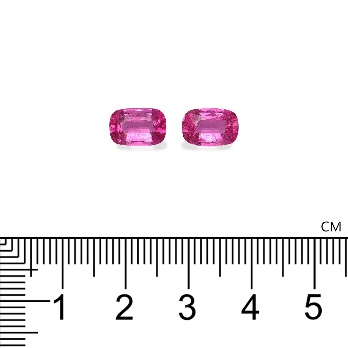 fuscia pink rubellite tourmaline, 2.71ct cushion cut — view 4