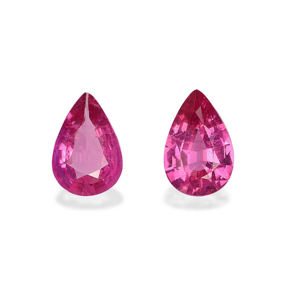 fuscia pink rubellite tourmaline, 1.76ct pear cut — main view