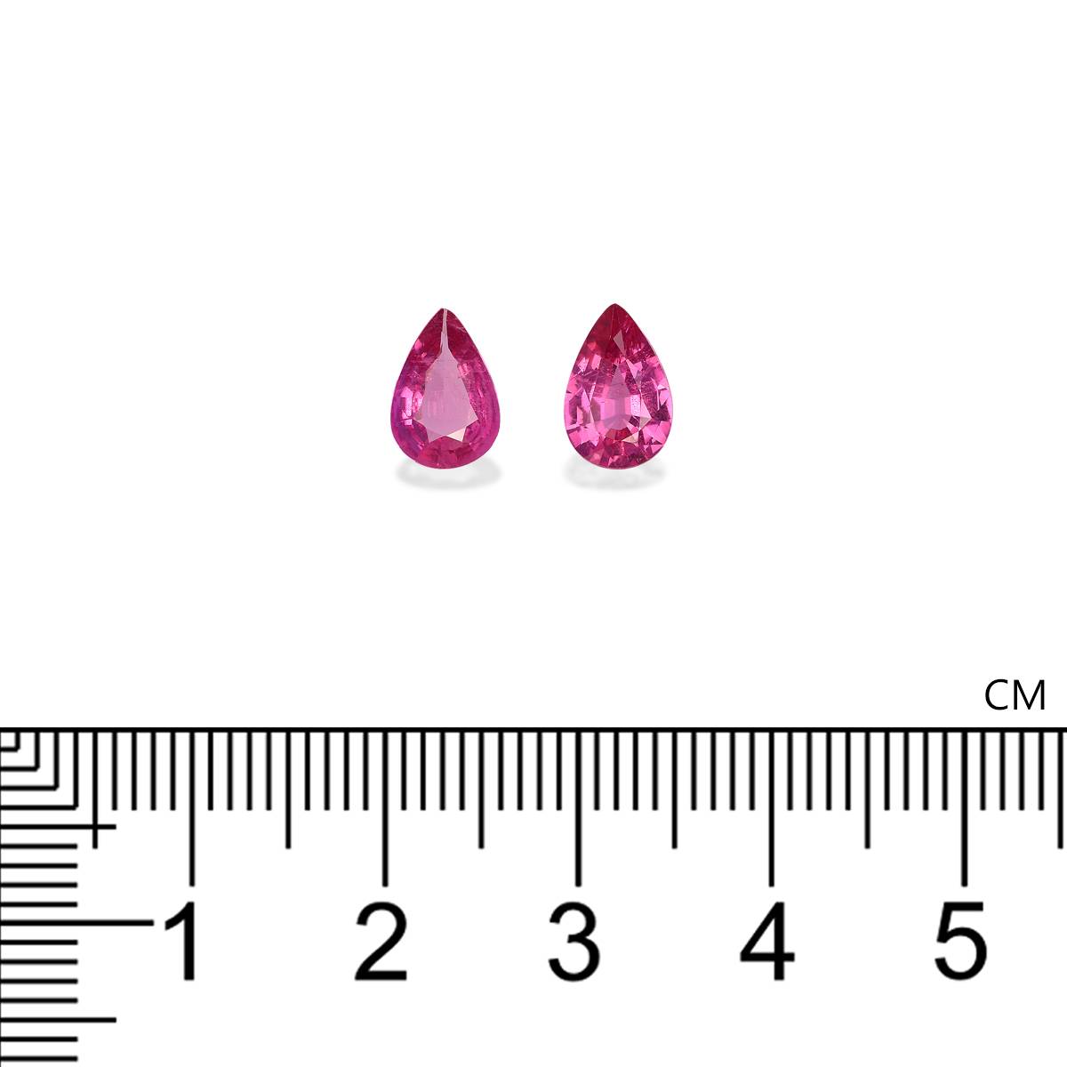 fuscia pink rubellite tourmaline, 1.76ct pear cut — view 4